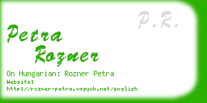 petra rozner business card